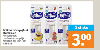 Optimel drinkyoghurt literpakken