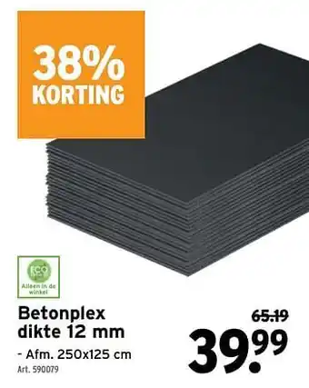 Betonplex 12 mm 250x125 cm