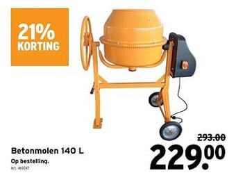 GAMMA Betonmolen 140 l aanbieding