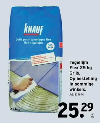 GAMMA Tegellijm flex grijs 25 kg aanbieding