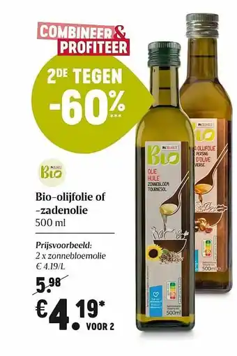 Delhaize Bio - Olijfolie Ofzadenolie aanbieding