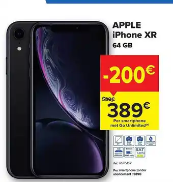 Hyper Carrefour Apple Iphone Xr 64 Gb Smartphone aanbieding