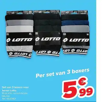 Set Bvan 3 Boxers Voor Heren Lotto