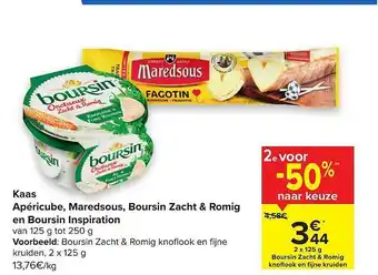 Carrefour Market Kaas Maredsous, Boursin Zacht & Romig aanbieding