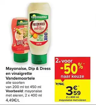 Mayonaise, Dip & Dress En Vinaigrette Vandemoortele