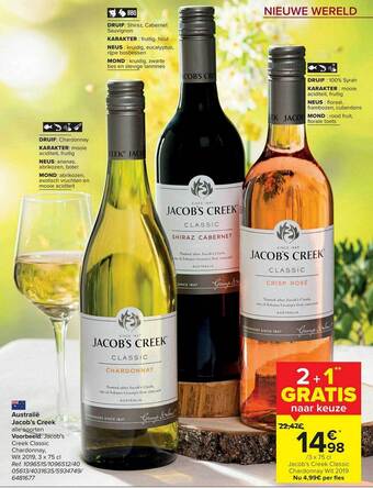 Carrefour Australie Jacob's Creek aanbieding