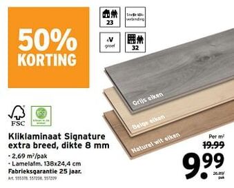 GAMMA Kliklaminaat signature extra breed aanbieding