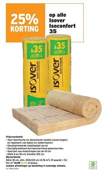 GAMMA Isover isoconfort aanbieding