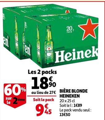 Heineken biere blonde 20 x 25cl