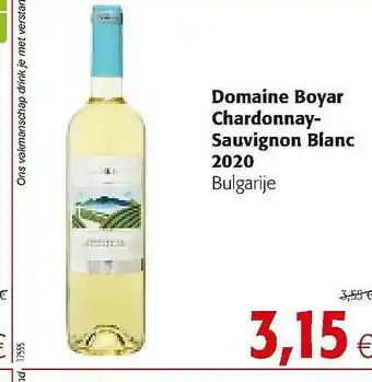 Colruyt Domaine Boyar Chardonnay-sauvignon Blanc 2020 aanbieding