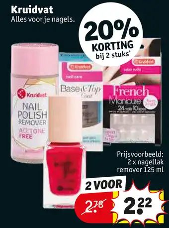 Kruidvat 2 x nagellak remover 125ml aanbieding