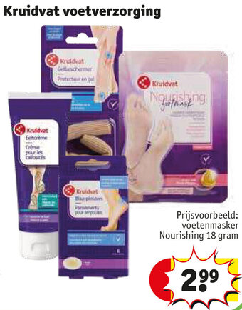 Kruidvat Voetenmasker nourishing 18 gram aanbieding