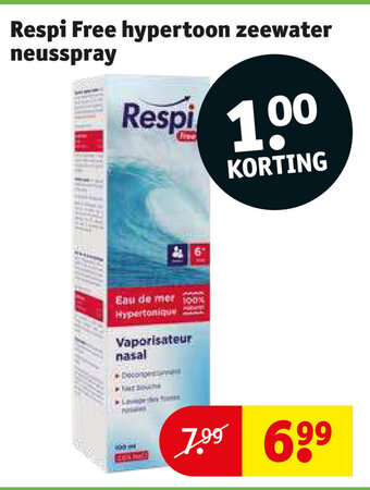 Respi free hypertoon zeewater neusspray