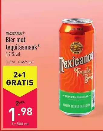 ALDI Mexicanos Bier Met Tequilasmaak aanbieding