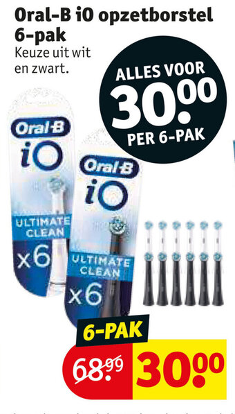 Kruidvat Oral-B i0 opzetborstel 6-pak aanbieding