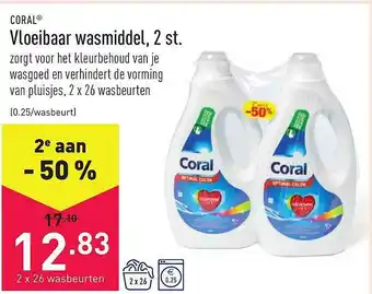 ALDI Coral Vloeibaar Wasmiddel 2 St. aanbieding