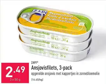 ALDI Zapi Ansjovisfilets 3-pack aanbieding