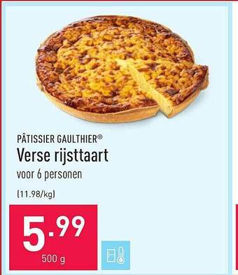 ALDI Patissier Gaulthier Verse Rijsttaart aanbieding
