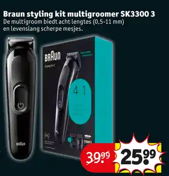 Kruidvat Braun styling kit multigroomer SK3300 3 aanbieding