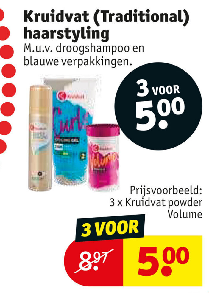 Powder volume 3x promotie bij Kruidvat