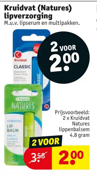 Natures lippenbalsem 2x4.8 gram