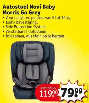 Kruidvat Novi Baby Morris Go Grey autostoel aanbieding