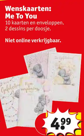 Kruidvat Wenskaarten: Me to you aanbieding