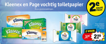 Page vochtig toiletpapier