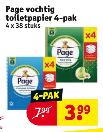 Page vochtig toiletpapier 4-pak