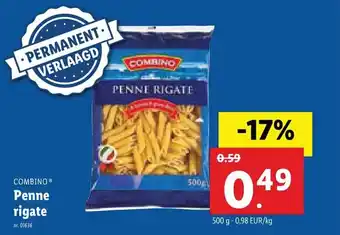 Lidl Combino Penne rigate aanbieding