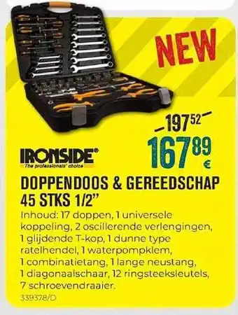 Meno Pro Ironside Doppendoos & Gereedschap 45 Stks 1-2 aanbieding