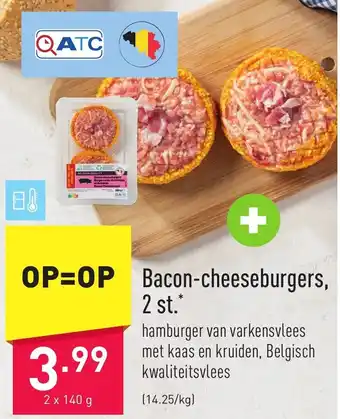 Bacon-cheeseburgers 2 x 140 g