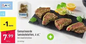 ALDI Gemarineerde lamskoteletten 350 g aanbieding