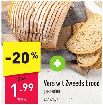 ALDI Vers wit zweeds brood 800 g aanbieding