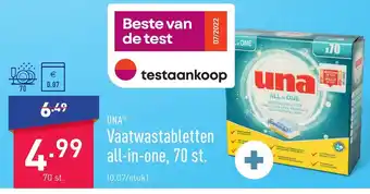 ALDI Una vaatwastabletten all-in-one aanbieding