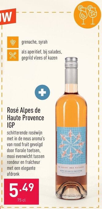 Rose alpes de haute provence igp 75 cl