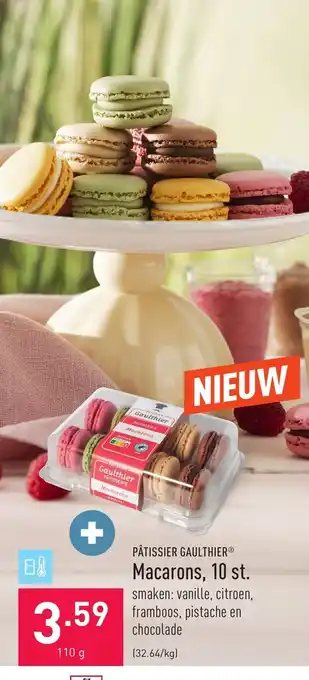ALDI Patissier Gaulthier macarons 110 g aanbieding