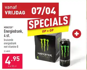 ALDI Monster energiedrank 4 x 50 cl aanbieding