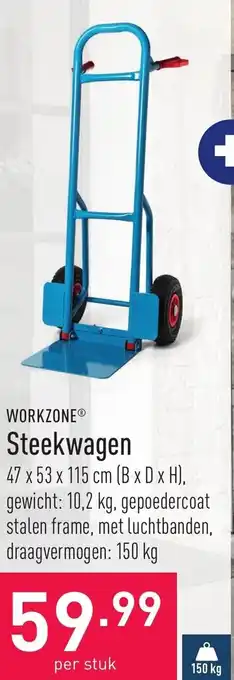 ALDI Workzone Steekwagen 47 x 53 x 115cm aanbieding
