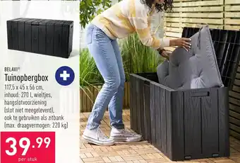 ALDI Belavi Tuinopbergbox 117.5 x 45 x 56cm aanbieding