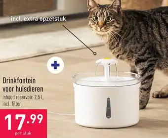 ALDI Drinkfontein Voor Huisdieren 2.5L aanbieding