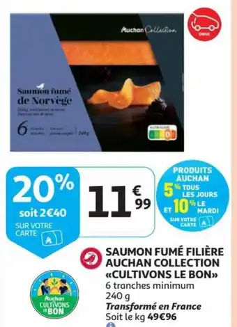 Auchan Saumon Fume Filiere Auchan Collection Cultivons Le Bon aanbieding