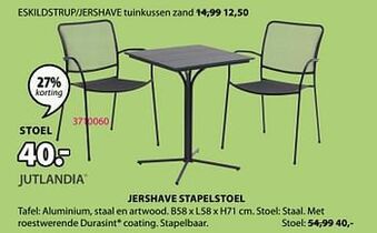 Jysk Jershave stapelstoel aanbieding