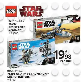 Lego Star Wars Resistance X-wing, At-at Vs Tauntaun Microfighters