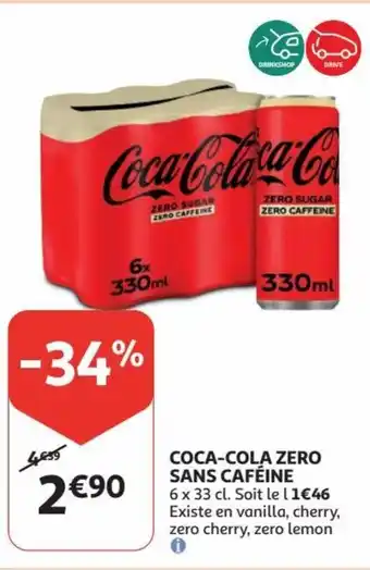 Coca-Cola Zero Sans Cafeine 6 x 33cl