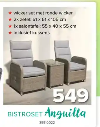 Euroshop Bistroset anguilla aanbieding