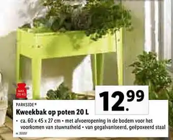 Lidl Kweekbak op poten 20 l aanbieding