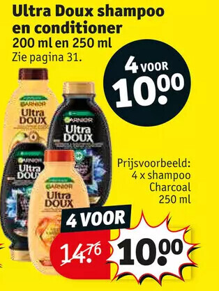 Kruidvat Ultra doux shampoo en conditioner aanbieding