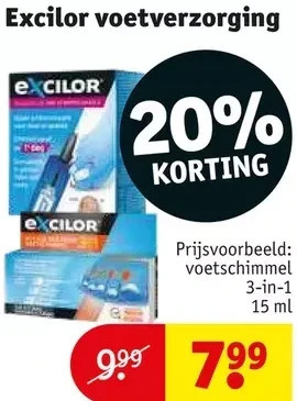 Kruidvat Excilor voetverzorging aanbieding