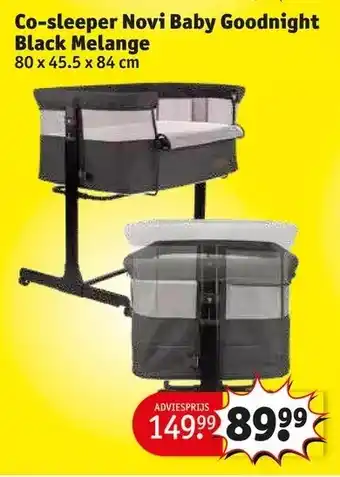 Kruidvat Co-sleeper novi baby goodnight black melange 80 x 45.5 x 84 cm aanbieding